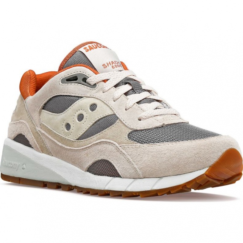 Beige / Grey Saucony Shadow 6000 Men's Sneakers | ISRAEL PIUHMA