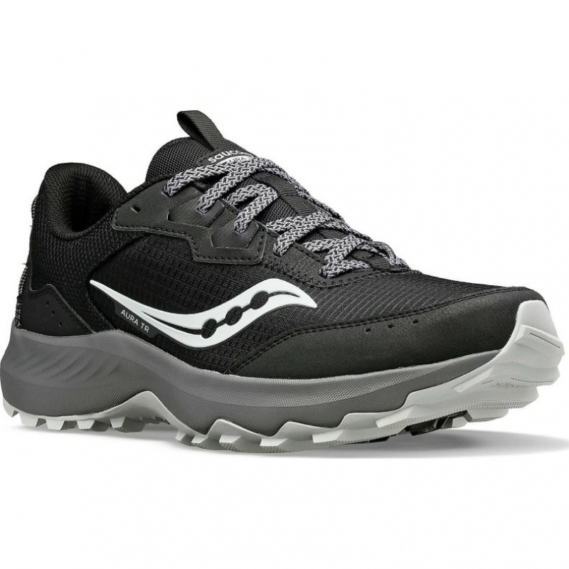 Black Saucony Aura TR Men's Trail Running Shoes | ISRAEL VOGWMN