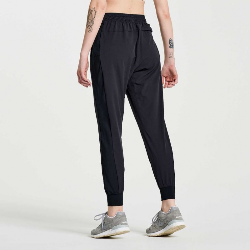 Black Saucony Boston Woven Women's Jogger | ISRAEL IKBAHF