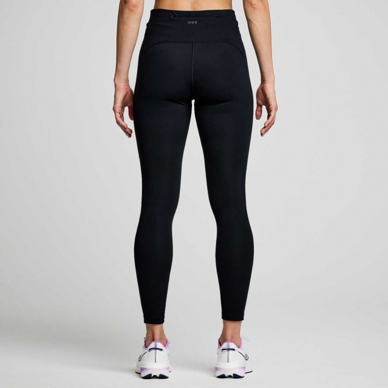 Black Saucony Fortify 7/8 Women's Tight | ISRAEL MBEZJL