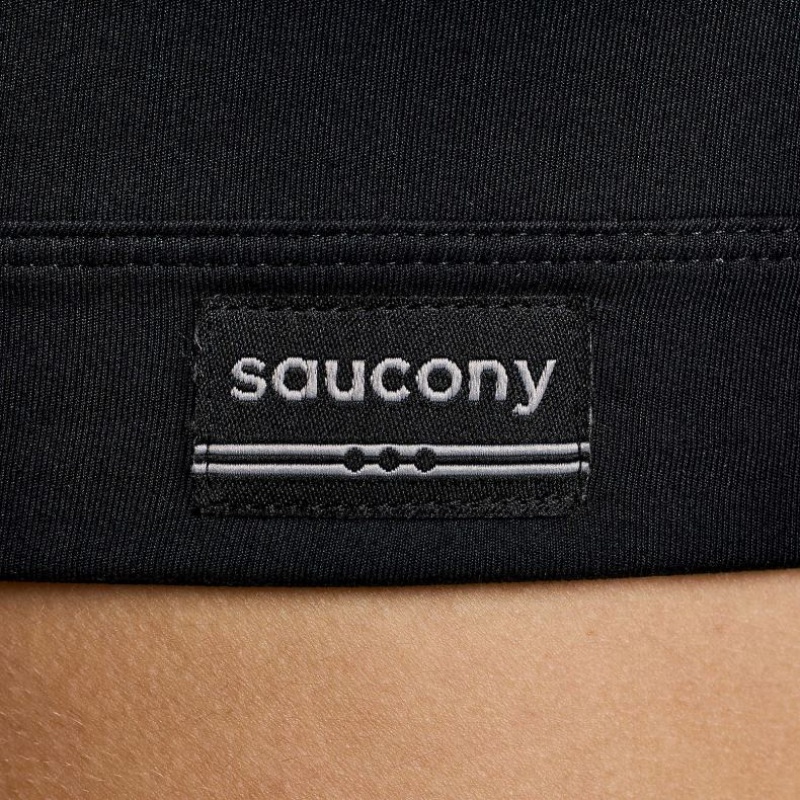 Black Saucony Fortify Women's Bra | ISRAEL WNJKVE