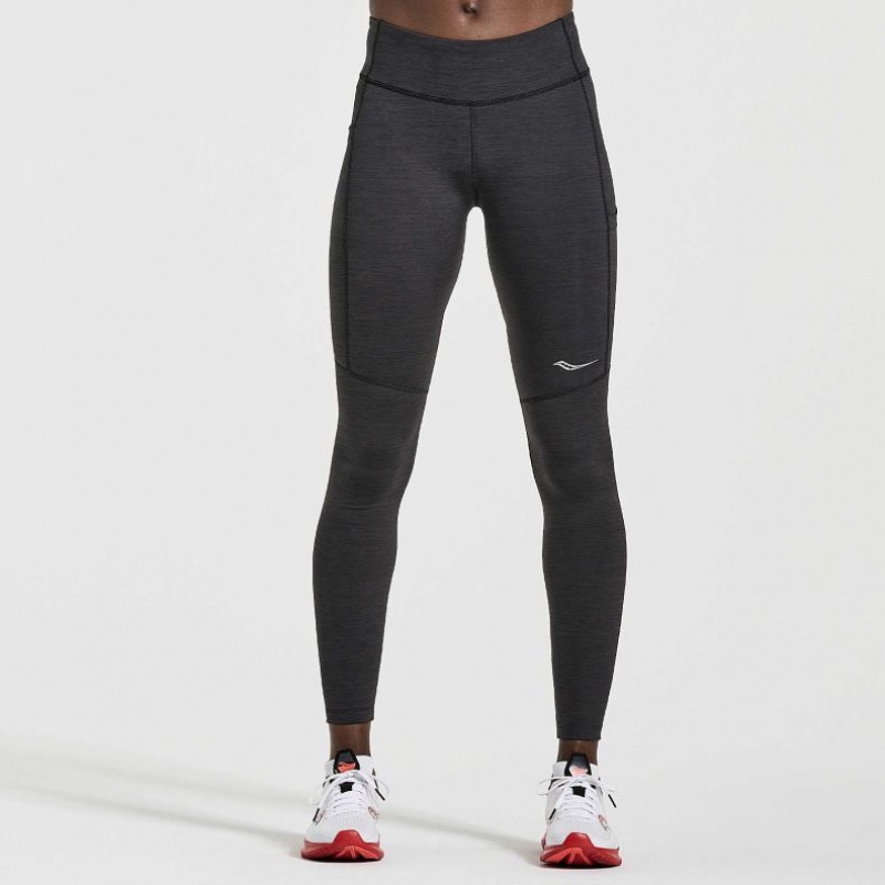 Black Saucony Fortify Women\'s Tight | ISRAEL QLWPVR