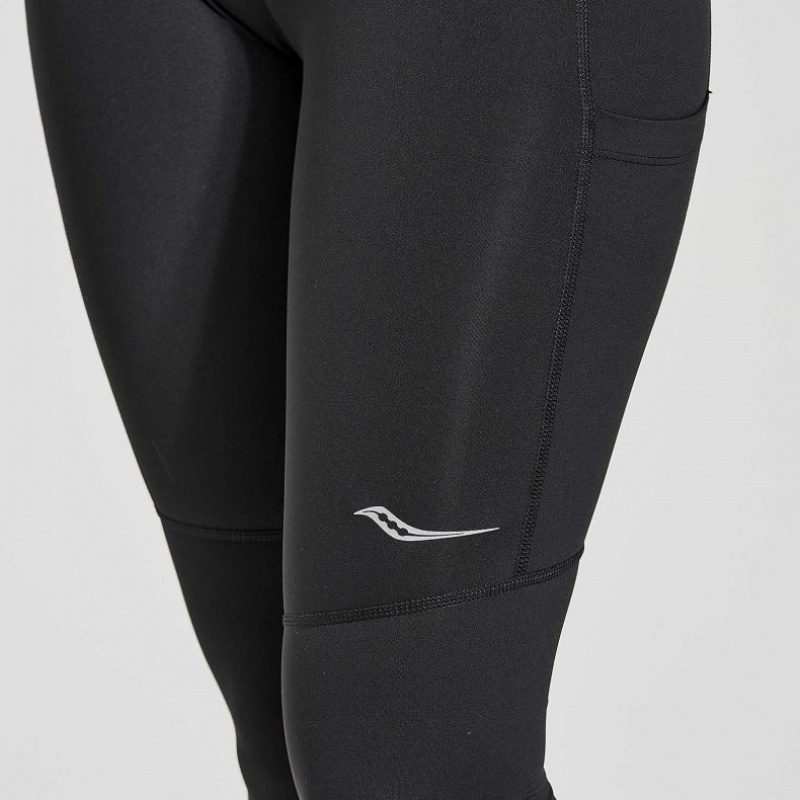 Black Saucony Fortify Women's Tight | ISRAEL KONGAB