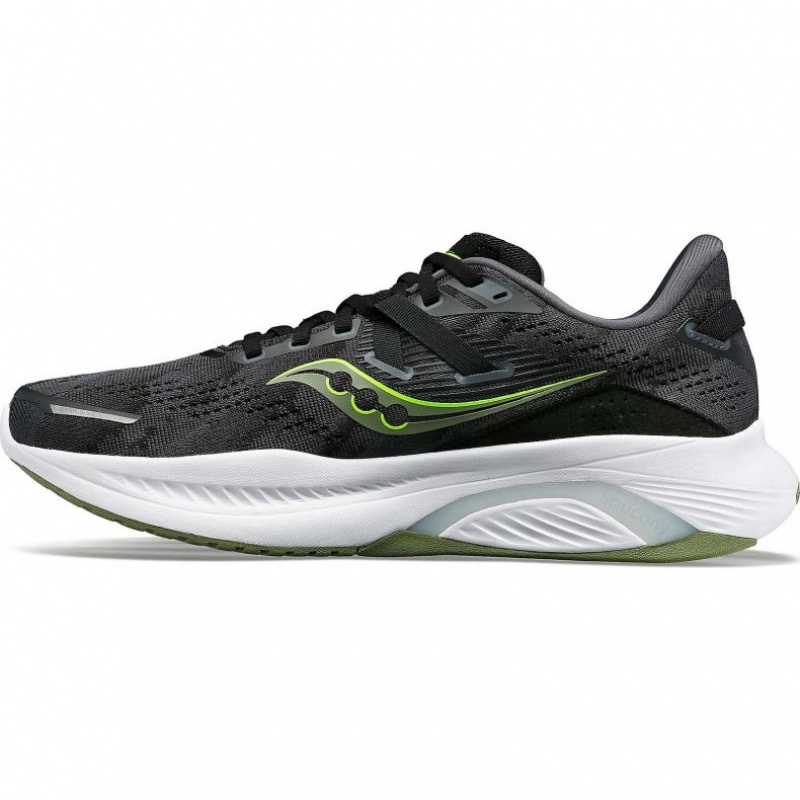 Black Saucony Guide 16 Men's Running Shoes | ISRAEL EFNTMW