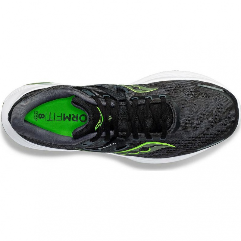 Black Saucony Guide 16 Men's Running Shoes | ISRAEL EFNTMW