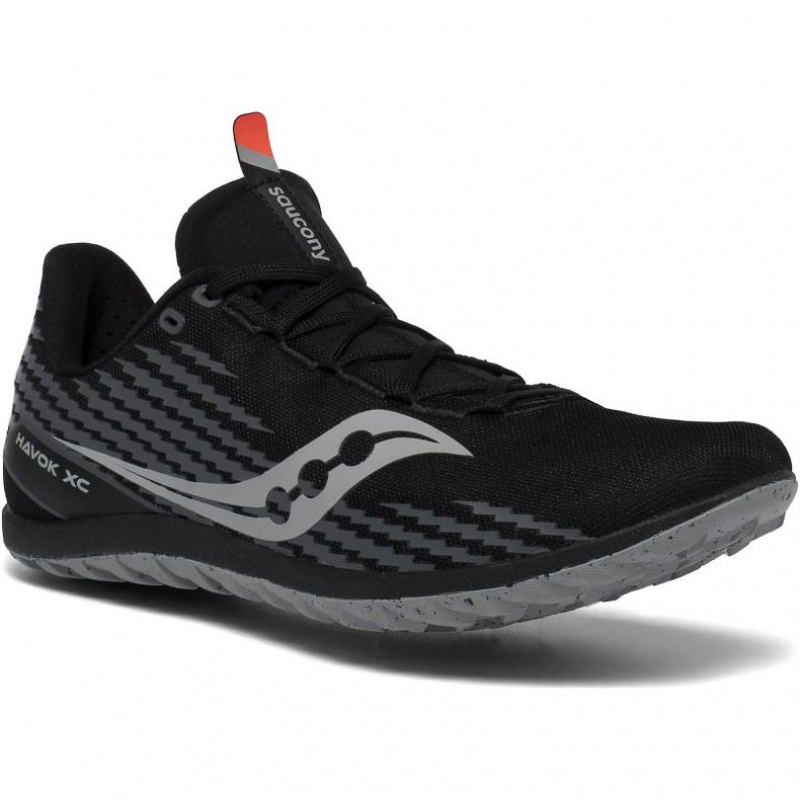 Black Saucony Havok XC 3 Men's Spikes | ISRAEL UJFAVX