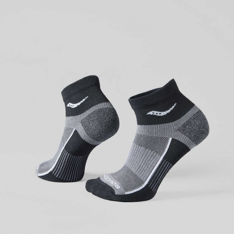 Black Saucony Inferno Quarter 3-Pack Women\'s Socks | ISRAEL BAGMXQ