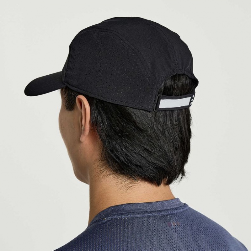 Black Saucony Outpace Men's Hat | ISRAEL GFNEDI