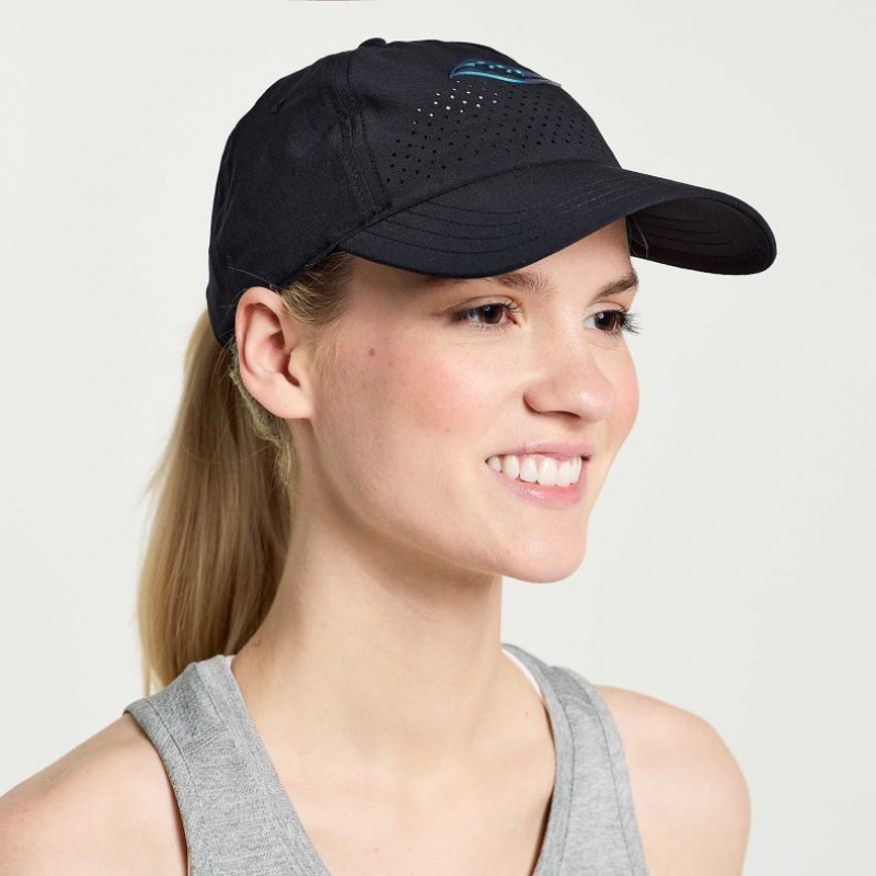 Black Saucony Outpace Petite Women\'s Hat | ISRAEL VGOKUS