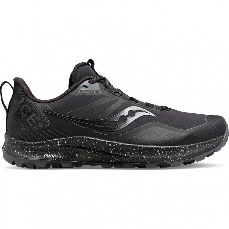 Black Saucony Peregrine ICE+ 3 Men\'s Running Shoes | ISRAEL YZODGM