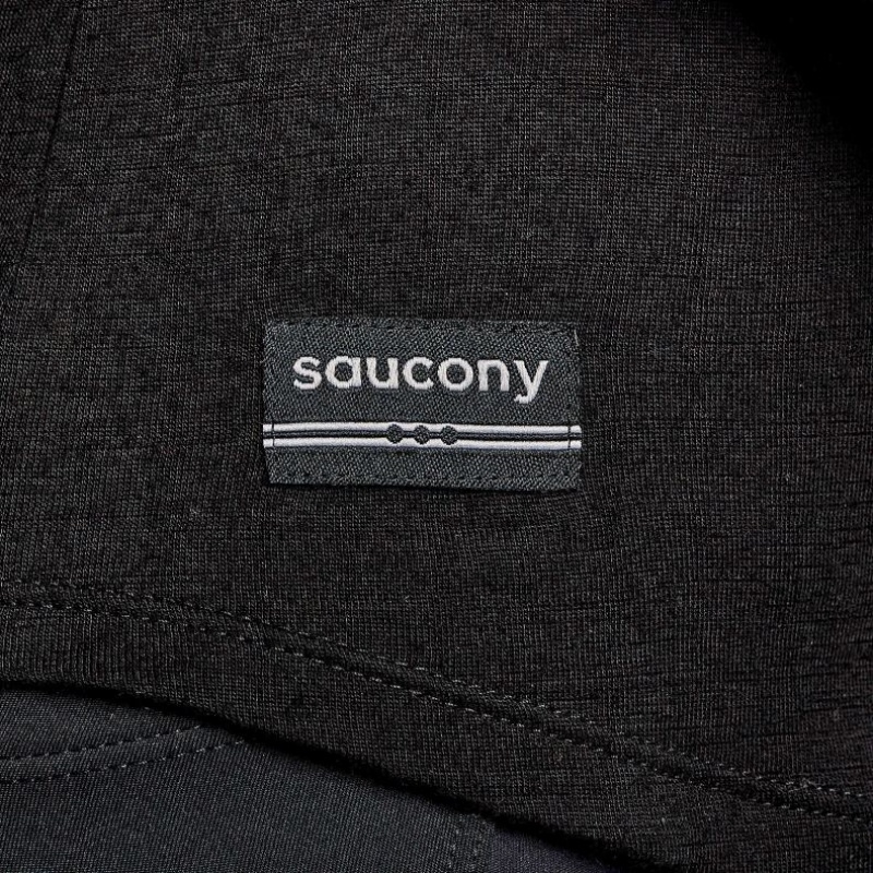 Black Saucony Peregrine Merino Long Sleeve Women's T-Shirt | ISRAEL OZKNCI