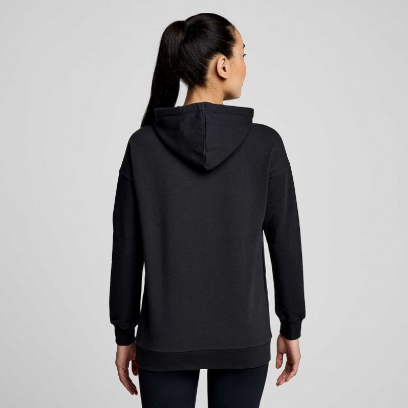 Black Saucony Recovery Zip Tunic Women's Hoodie | ISRAEL BDPAYE