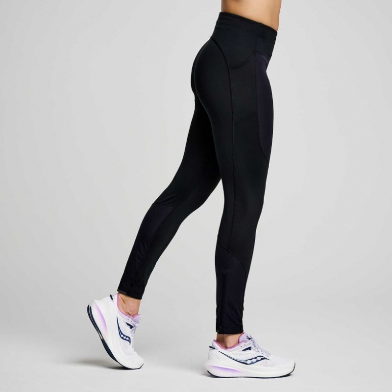 Black Saucony Runshield Women's Tight | ISRAEL FLGUND