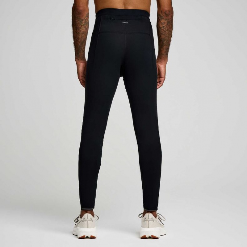 Black Saucony Solstice Men's Tight | ISRAEL OEWBTD