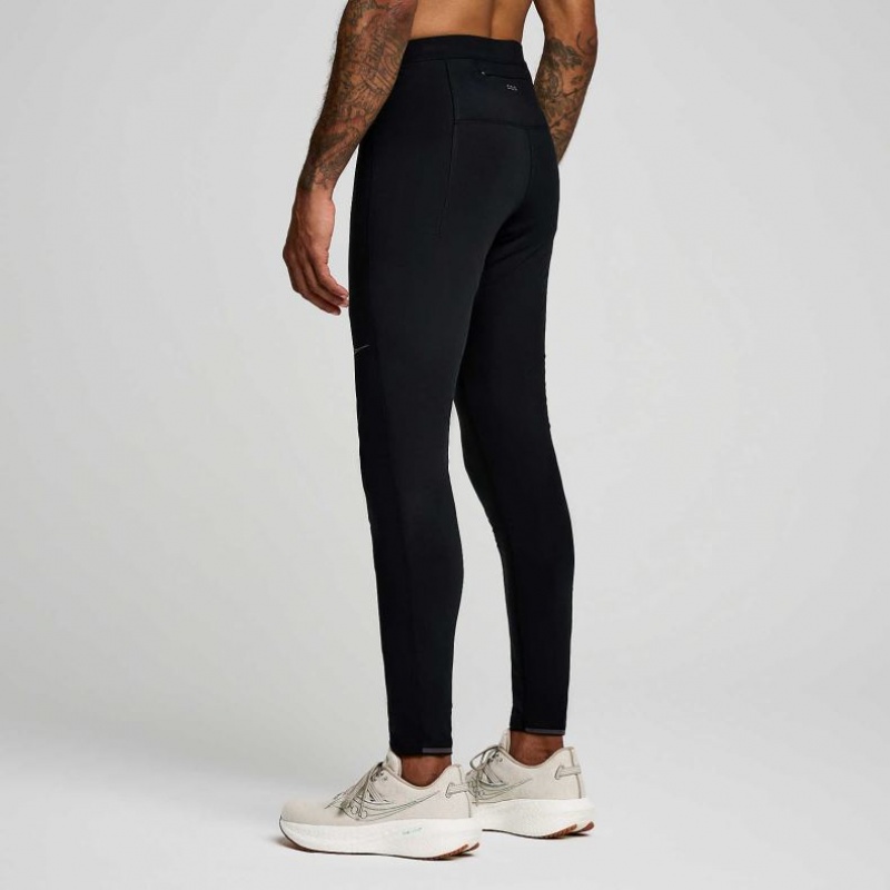 Black Saucony Solstice Men's Tight | ISRAEL OEWBTD