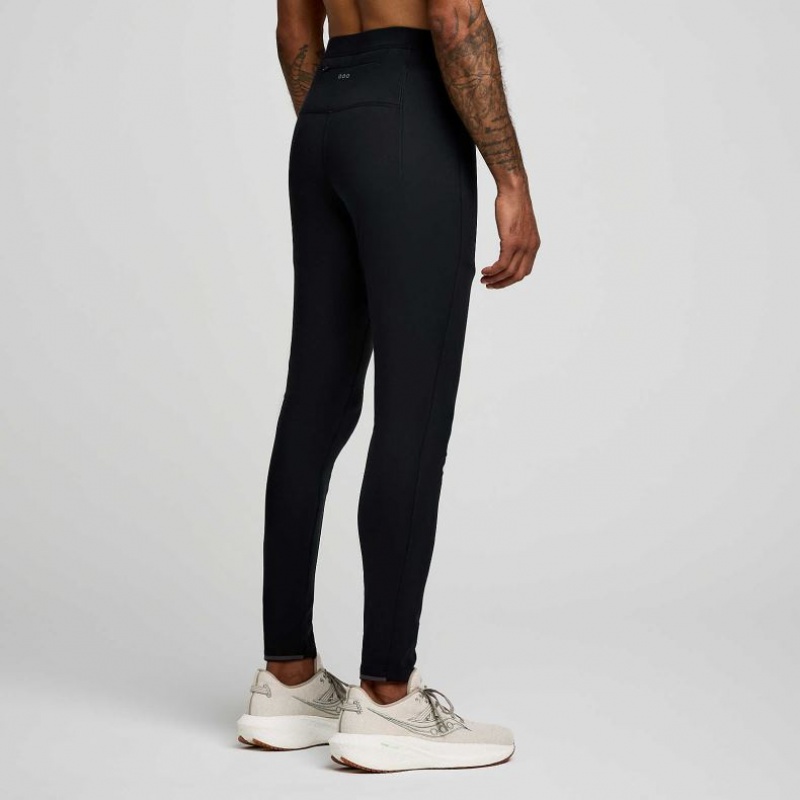 Black Saucony Solstice Men's Tight | ISRAEL OEWBTD