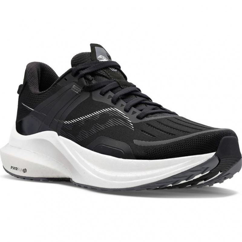 Black Saucony Tempus Men's Wide Running Shoes | ISRAEL KGBUCZ