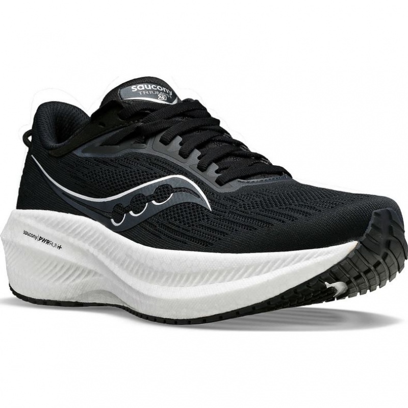 Black Saucony Triumph 21 Women's Running Shoes | ISRAEL KCFDSU