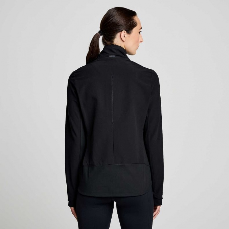 Black Saucony Triumph Women's Jacket | ISRAEL RQWTMU