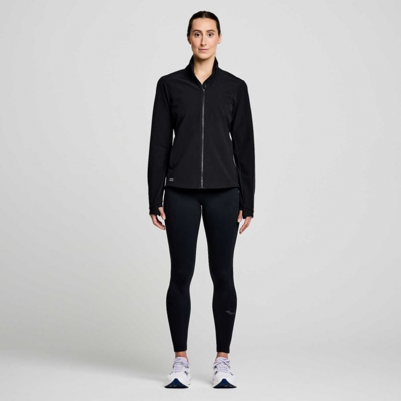 Black Saucony Triumph Women's Jacket | ISRAEL RQWTMU