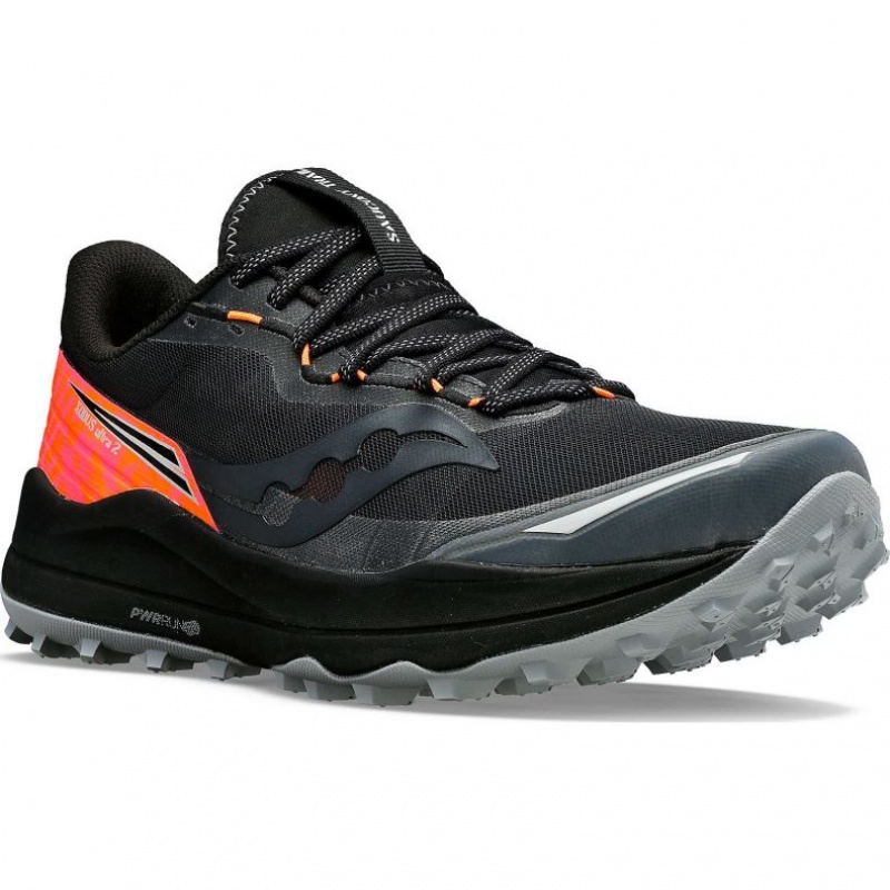 Black Saucony Xodus Ultra 2 Men's Trail Running Shoes | ISRAEL VRWGAP