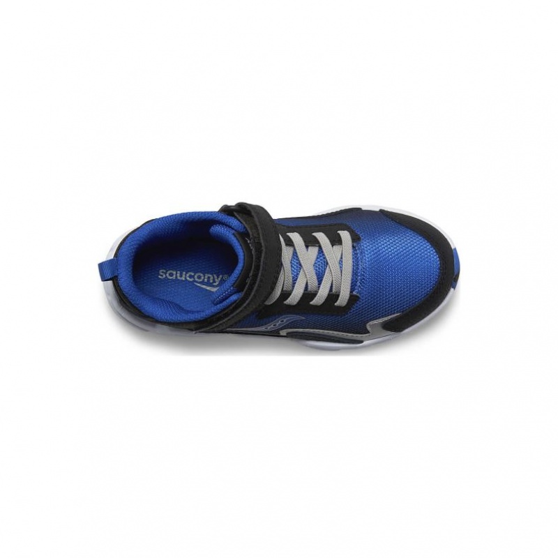 Black / Blue Saucony Flash Mid A/C Big Kids' Sneakers | ISRAEL YCBJPR