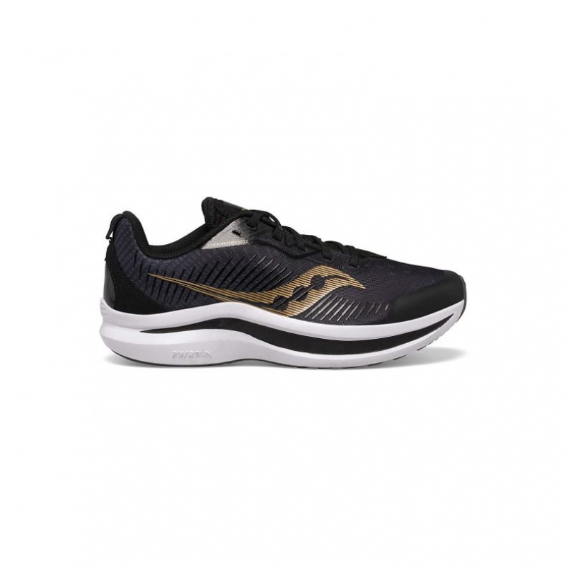 Black / Gold Saucony Endorphin KDZ Big Kids\' Sneakers | ISRAEL PILFWR