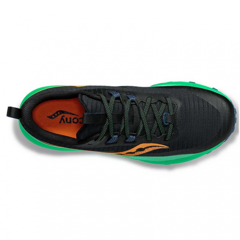 Black / Green Saucony Peregrine 13 Men's Trail Running Shoes | ISRAEL KXLDRH