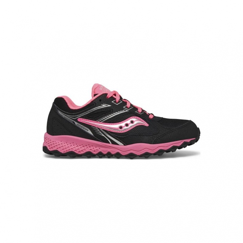 Black / Pink Saucony Cohesion TR14 Lace Big Kids\' Sneakers | ISRAEL YEWOPD