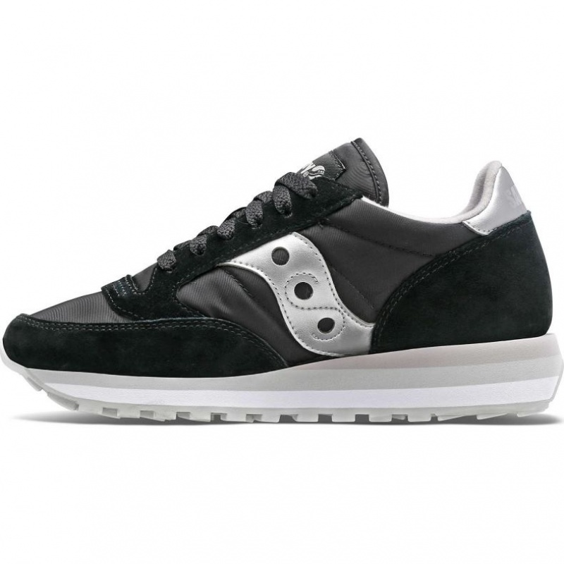 Black / Silver Saucony Jazz Triple Women's Sneakers | ISRAEL RGXPQS