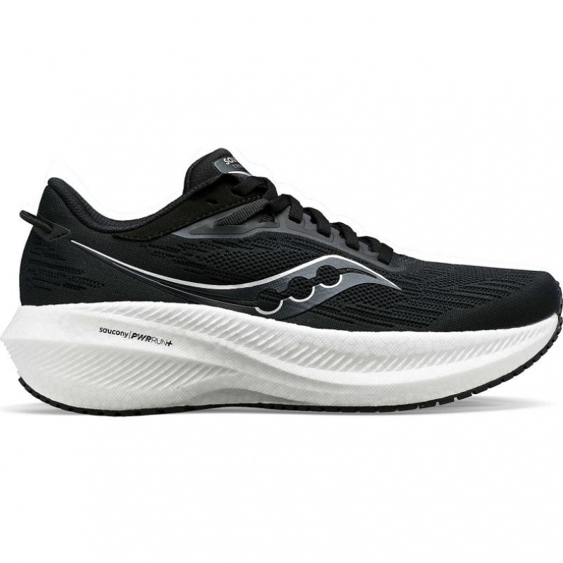 Black / White Saucony Triumph 21 Men\'s Running Shoes | ISRAEL ZGBWOK