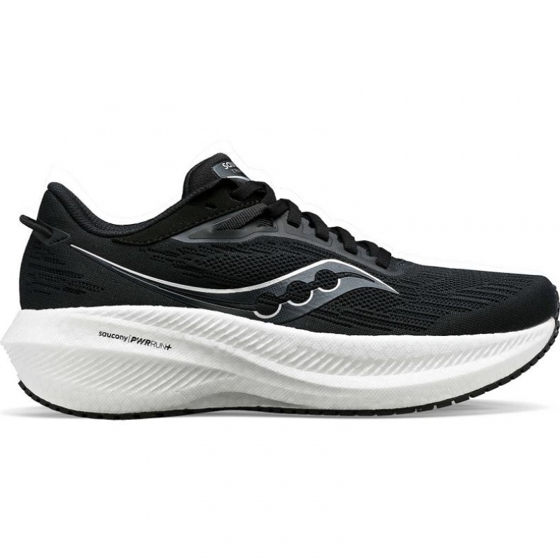 Black / White Saucony Triumph 21 Women\'s Wide Running Shoes | ISRAEL YAHDOQ