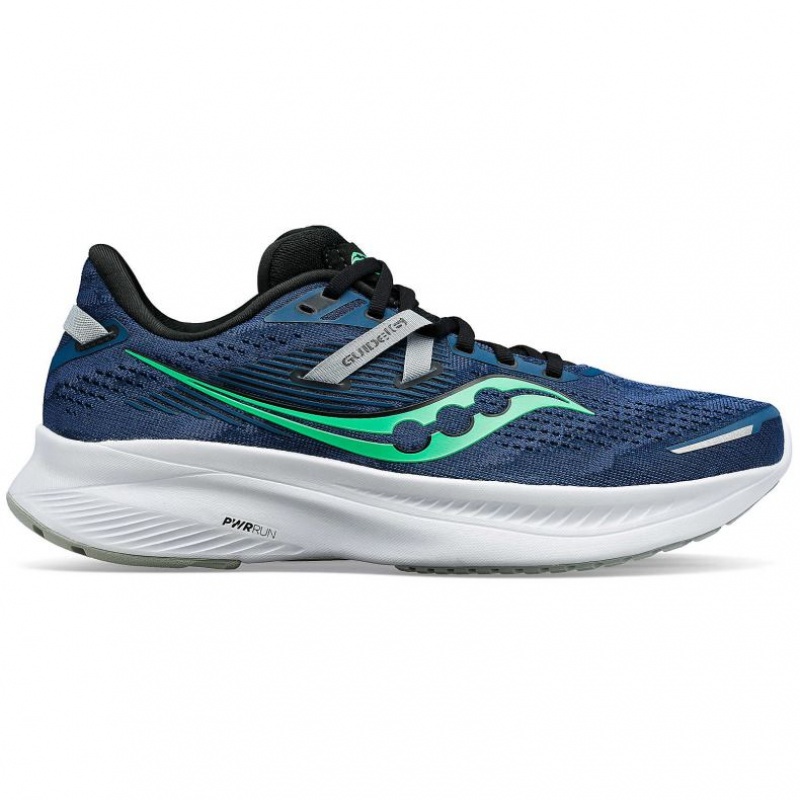 Blue Saucony Guide 16 Men\'s Running Shoes | ISRAEL MTGXFJ