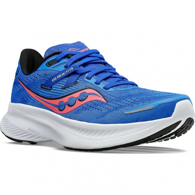 Blue Saucony Guide 16 Women's Running Shoes | ISRAEL XEAQLV