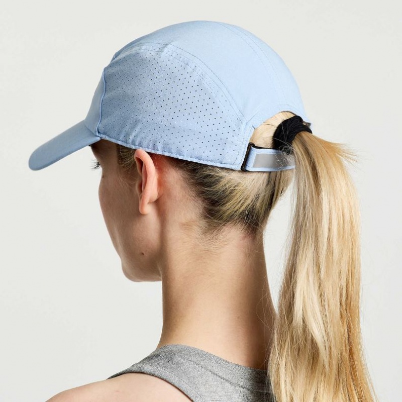 Blue Saucony Outpace Women's Hat | ISRAEL JHSCLN