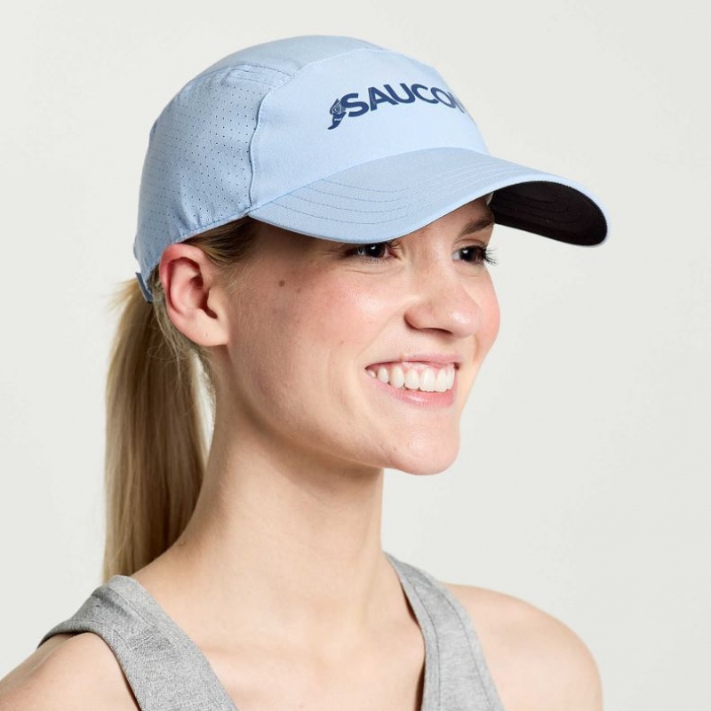 Blue Saucony Outpace Women\'s Hat | ISRAEL JHSCLN