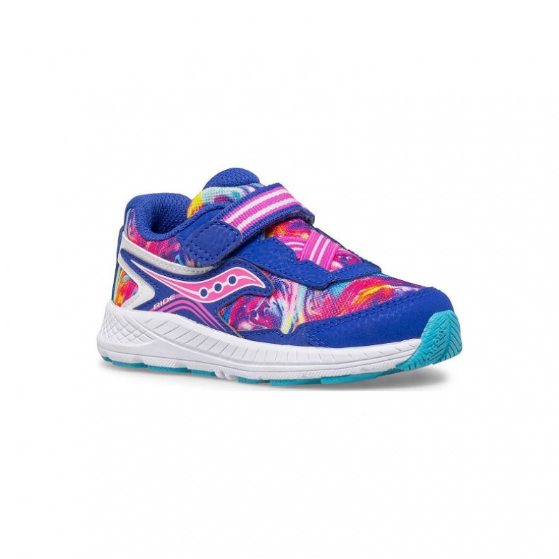 Blue Saucony Ride 10 Jr. Little Kids' Sneakers | ISRAEL NBFUSX