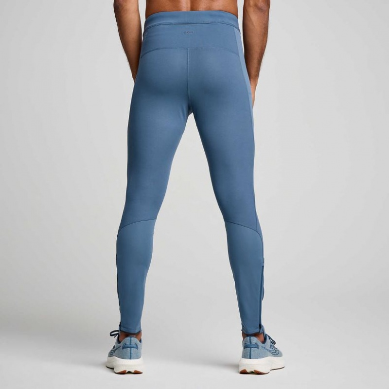 Blue Saucony Runshield Men's Tight | ISRAEL MGPHWV