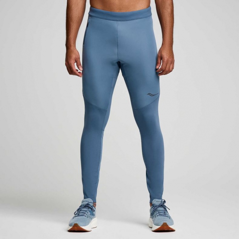 Blue Saucony Runshield Men\'s Tight | ISRAEL MGPHWV