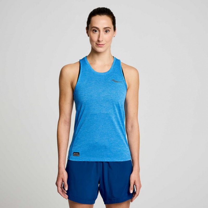 Blue Saucony Stopwatch Women\'s Singlet | ISRAEL RTJFAG