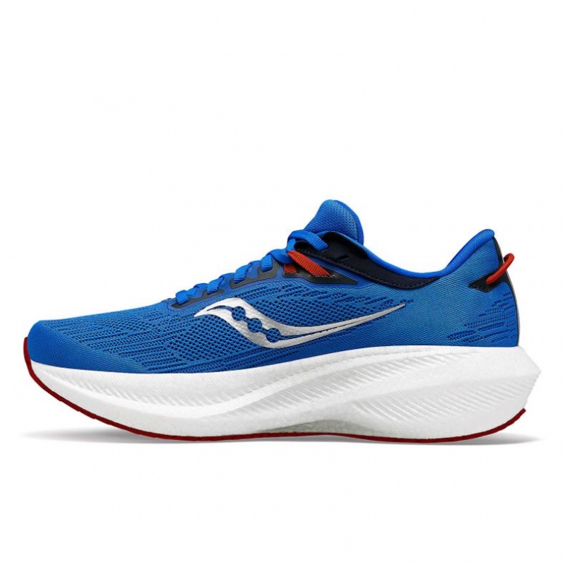 Blue Saucony Triumph 21 Men's Running Shoes | ISRAEL AUQLYM