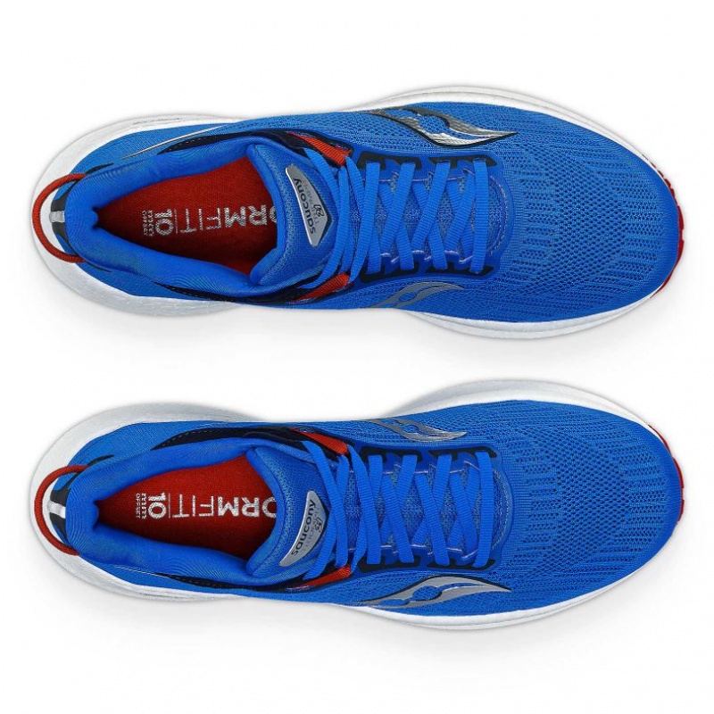 Blue Saucony Triumph 21 Men's Running Shoes | ISRAEL AUQLYM