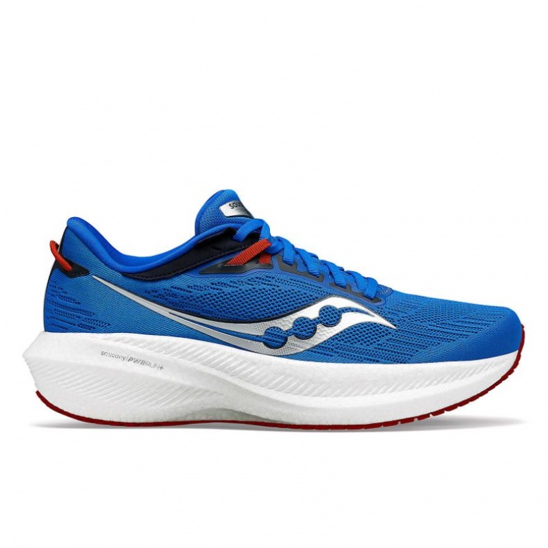 Blue Saucony Triumph 21 Men\'s Running Shoes | ISRAEL AUQLYM