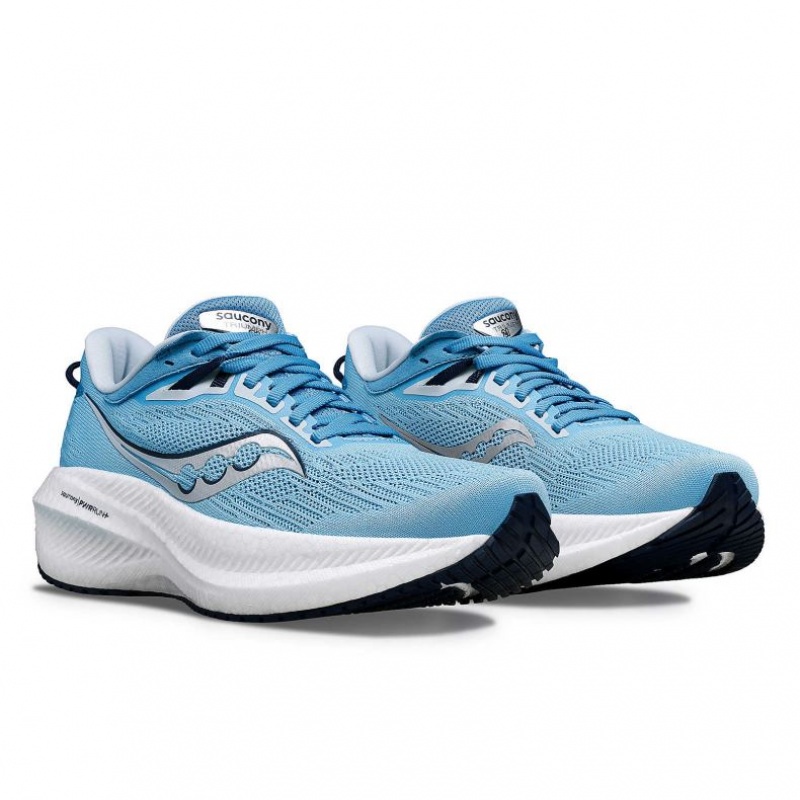 Blue Saucony Triumph 21 Women's Running Shoes | ISRAEL FGBILA