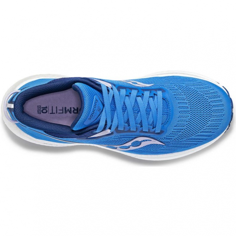 Blue Saucony Triumph 21 Women's Running Shoes | ISRAEL NJZQLT