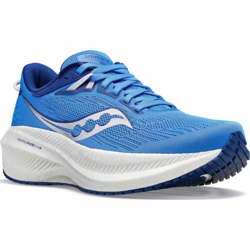 Blue Saucony Triumph 21 Women's Running Shoes | ISRAEL NJZQLT