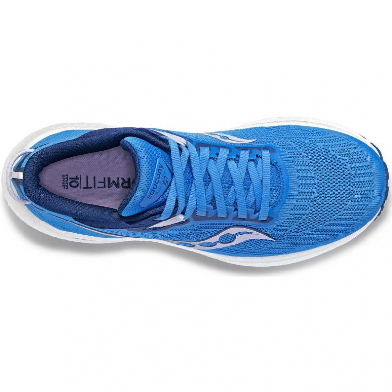 Blue Saucony Triumph 21 Women's Wide Running Shoes | ISRAEL LHYTVS