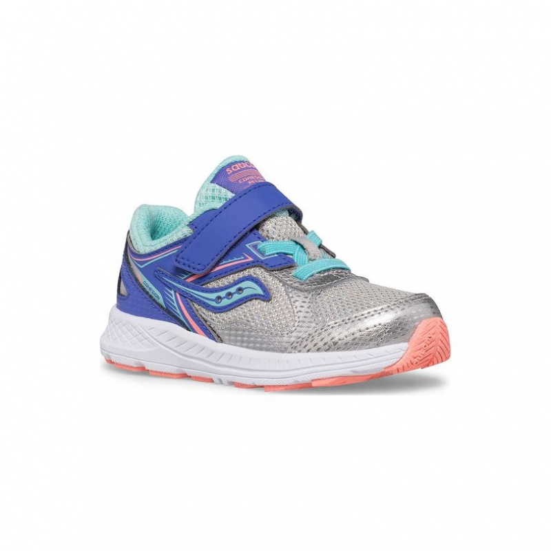 Blue / Silver Saucony Cohesion 14 A/C Jr. Little Kids' Sneakers | ISRAEL TRJXWL