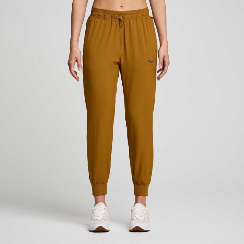 Brown Saucony Boston Woven Women\'s Jogger | ISRAEL ZUTKIN