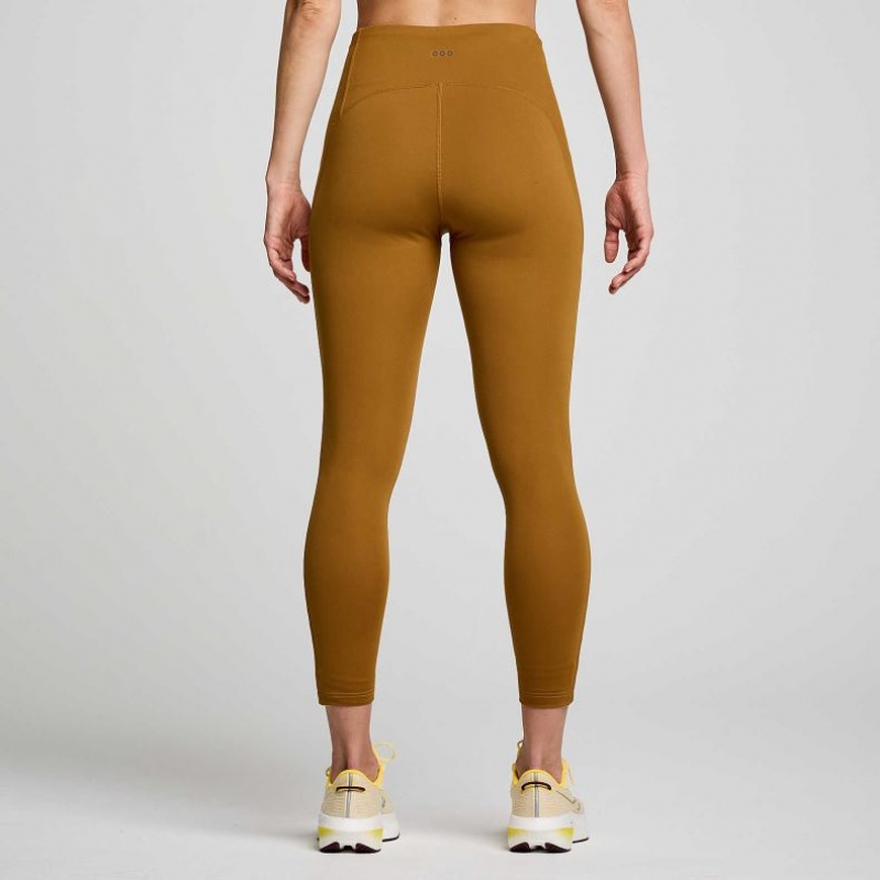 Brown Saucony Fortify Viz Women's Tight | ISRAEL IFALHR